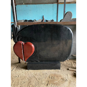 РАСПРОДАЖА 2025 Памятник Горизонтальный Овал и красное сердце