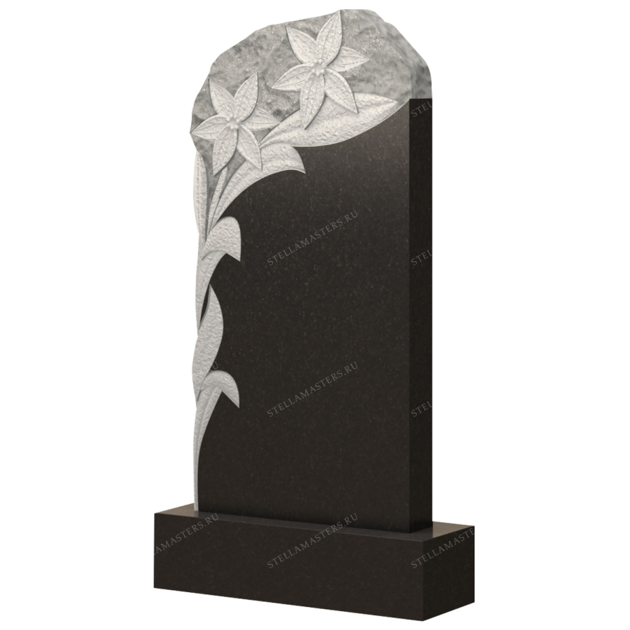 Вертикальный гранитный памятник В010 фото 1