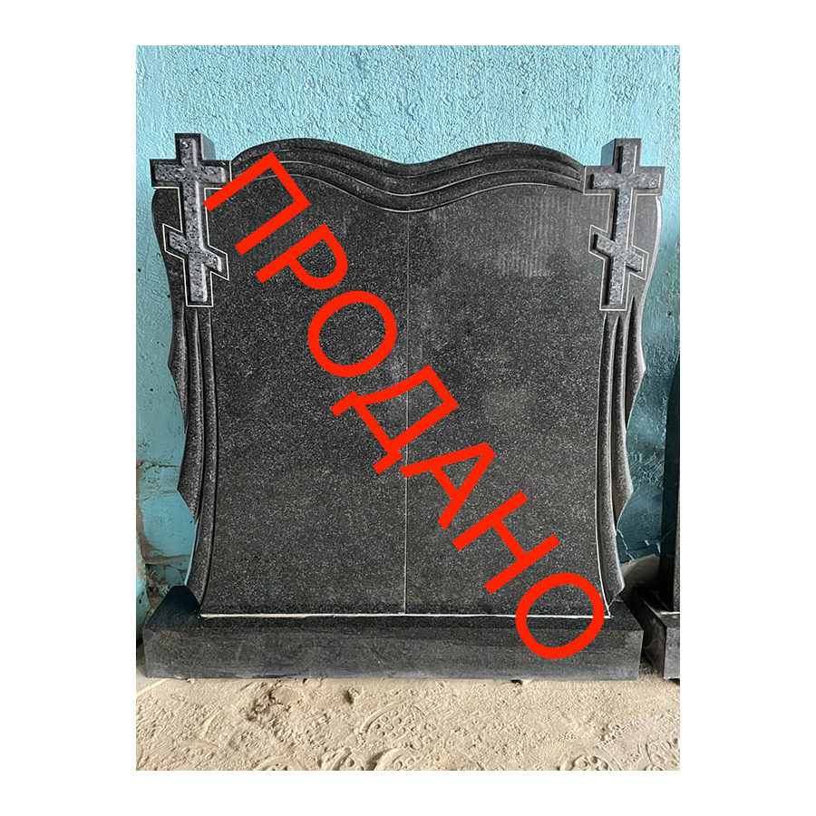 РАСПРОДАЖА 2022 Двойной памятник с крестами из лабрадорита фото 1