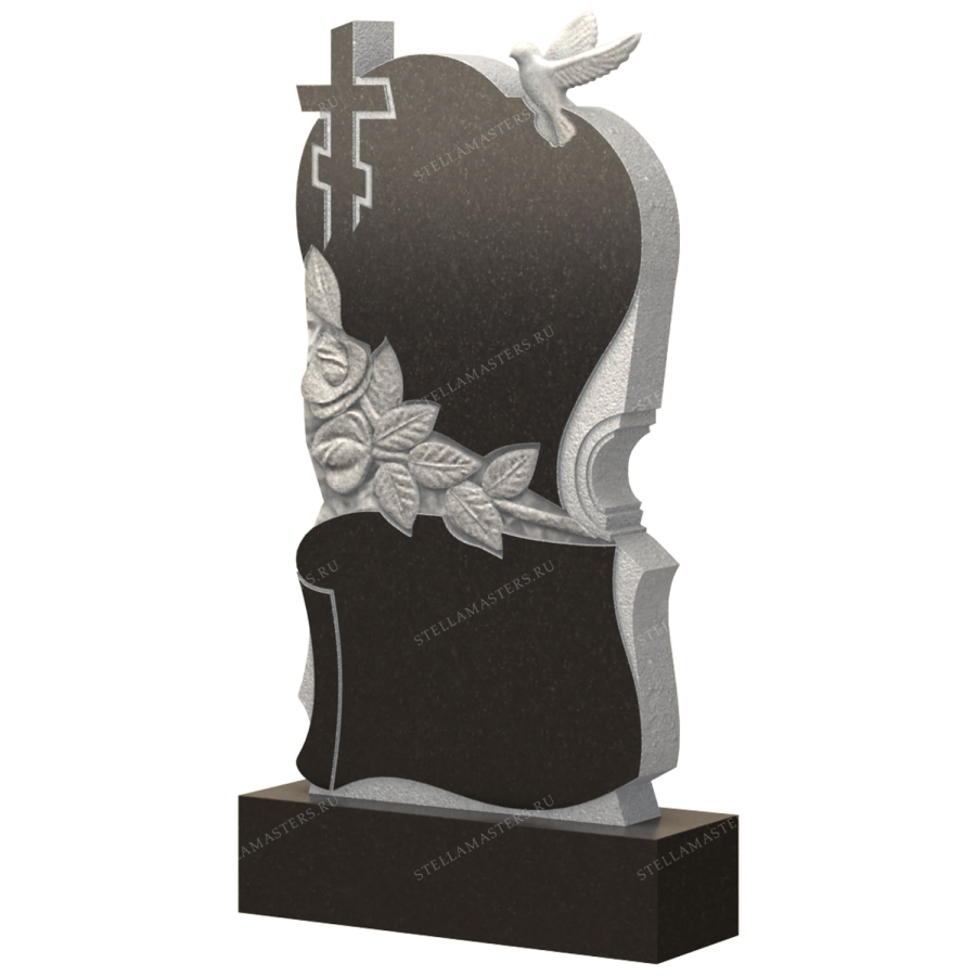 Вертикальный гранитный памятник В063 фото 1