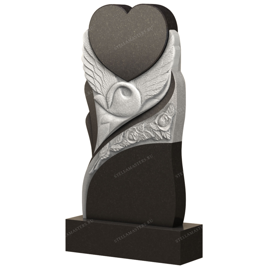 Вертикальный гранитный памятник В061 фото 1