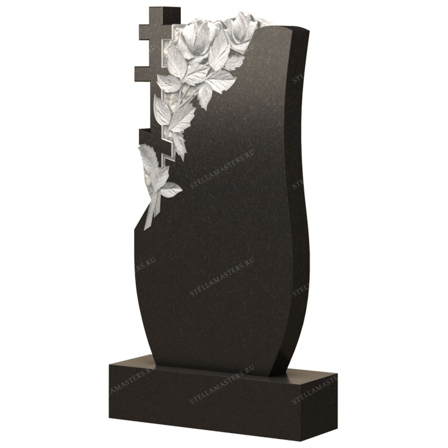 Вертикальный гранитный памятник В066 фото 1