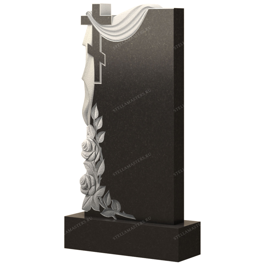 Вертикальный гранитный памятник В067 фото 1