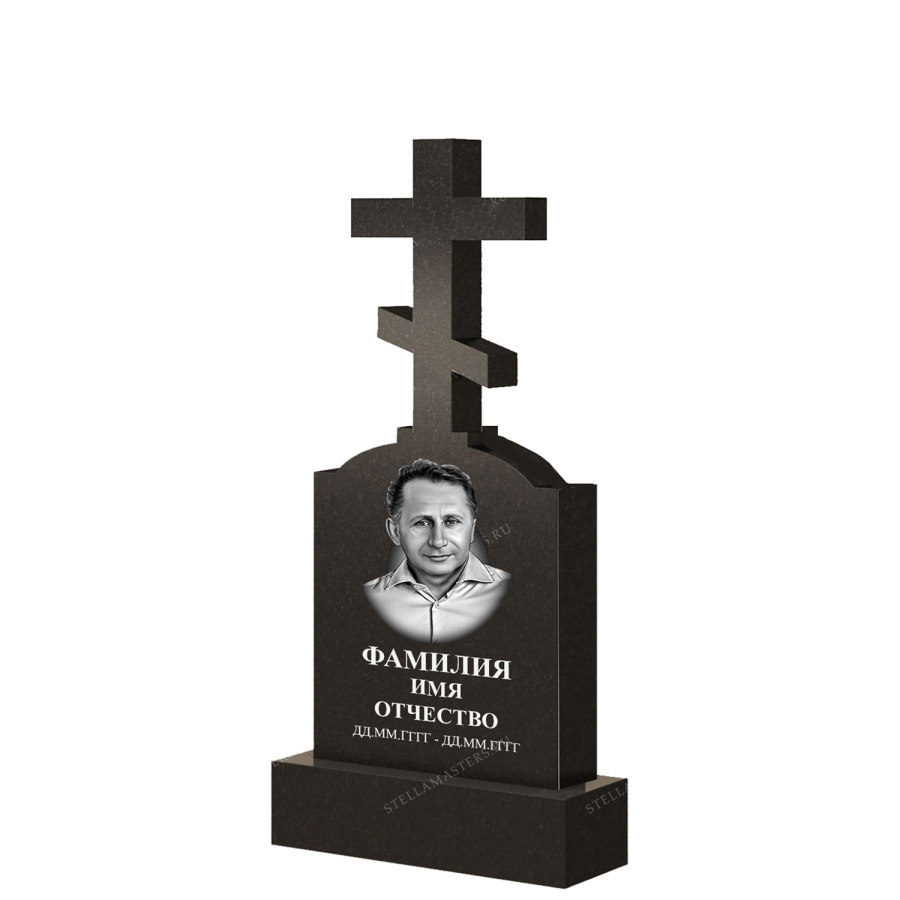 Крест из гранита К003 высота креста 50см фото 1