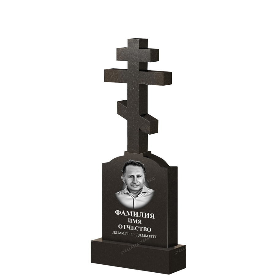 Крест из гранита К003 высота креста 80см фото 1