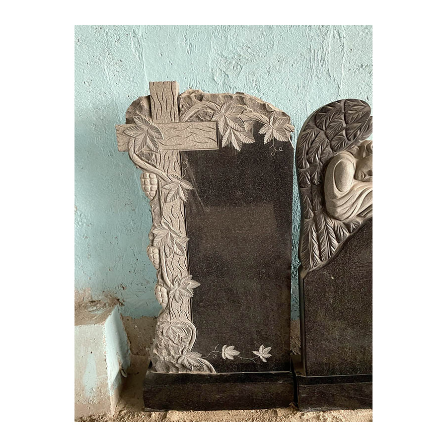 РАСПРОДАЖА 2025 Памятник с высоким крестом и виноградной лозой фото 1