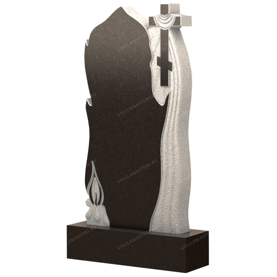 Вертикальный гранитный памятник В065 фото 1