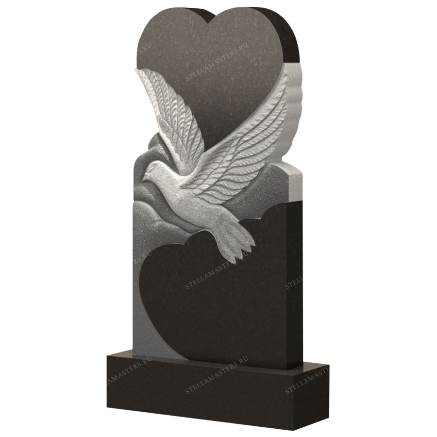 Вертикальный гранитный памятник В055 фото 1