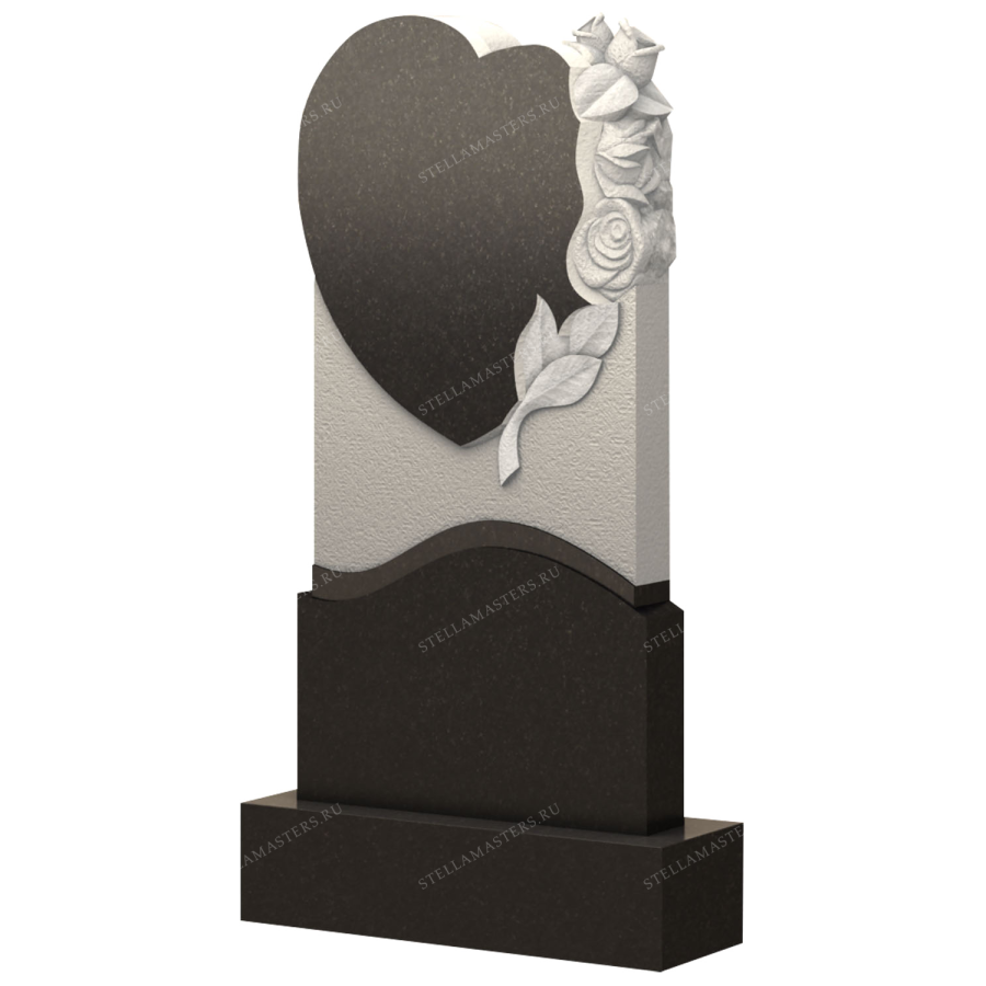 Вертикальный гранитный памятник В051 фото 1