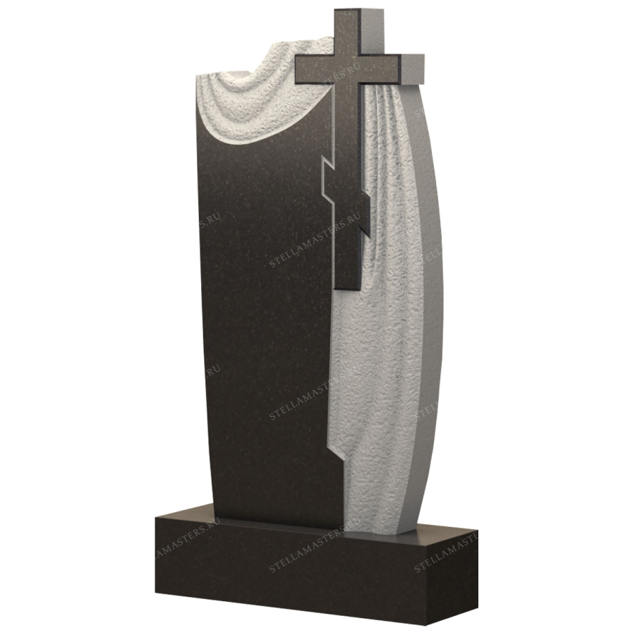 Вертикальный гранитный памятник В027 фото 1