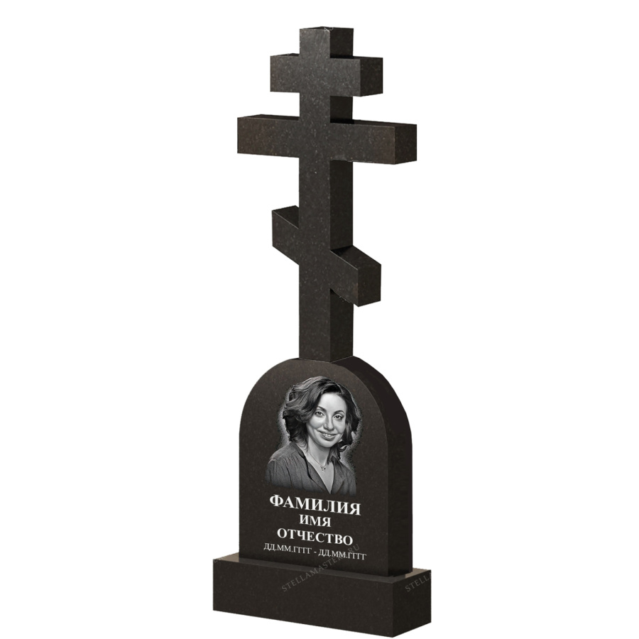 Крест из гранита К002 высота крест 100см фото 1